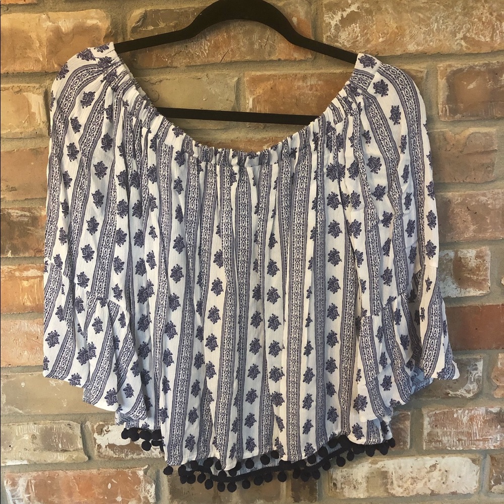 Off the shoulder summer blouse
